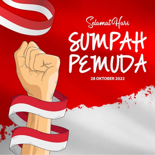 평면 디자인 Sumpah Pemuda Day