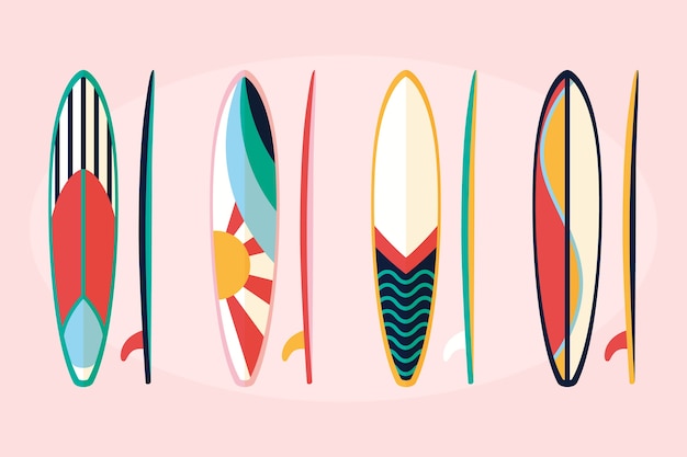 Flat design sup board collection