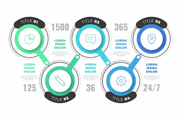 Flat design timeline infographic