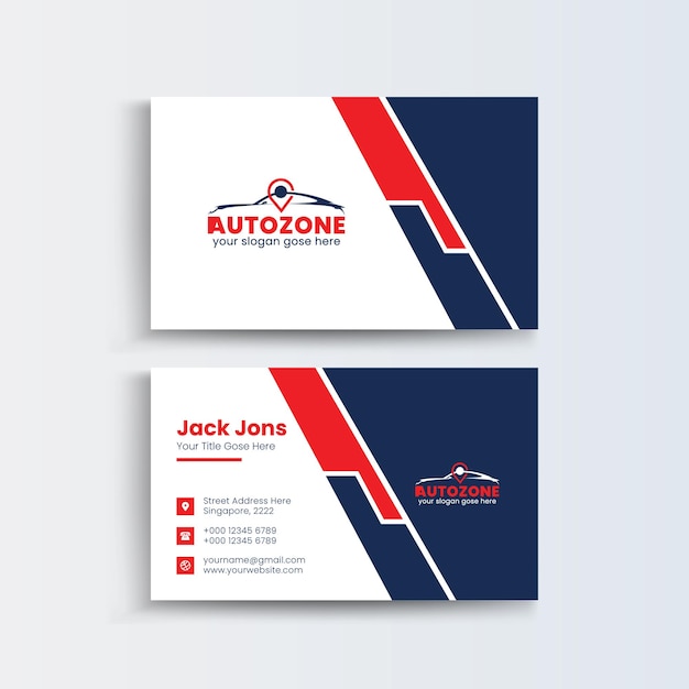 Vector flat design transport business card corporate abstract card