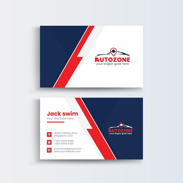 Vector flat design transport business card corporate abstract card