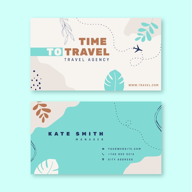 Flat design travel agency design