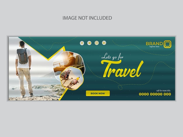 Design piatto dell'agenzia di viaggi copertina facebook dell'agenza di viaggio copertina dei social media post design