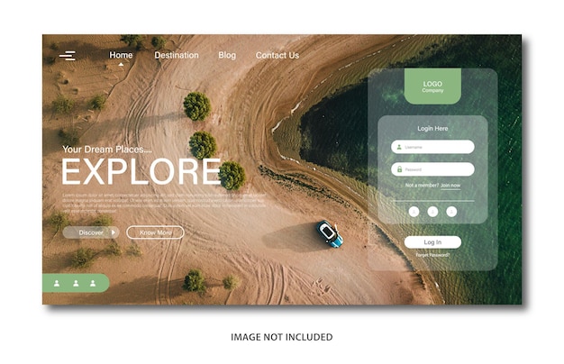 Vector flat design travel landing page template