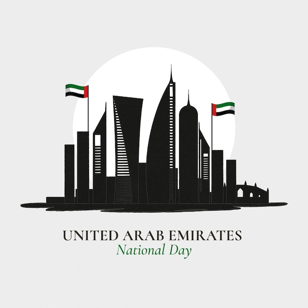 Vector flat design united arab emirates day