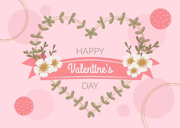 Flat design valentine's day background