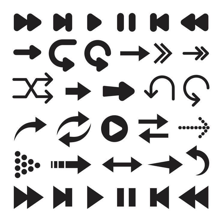 Premium Vector | Flat design vector arrow collection set