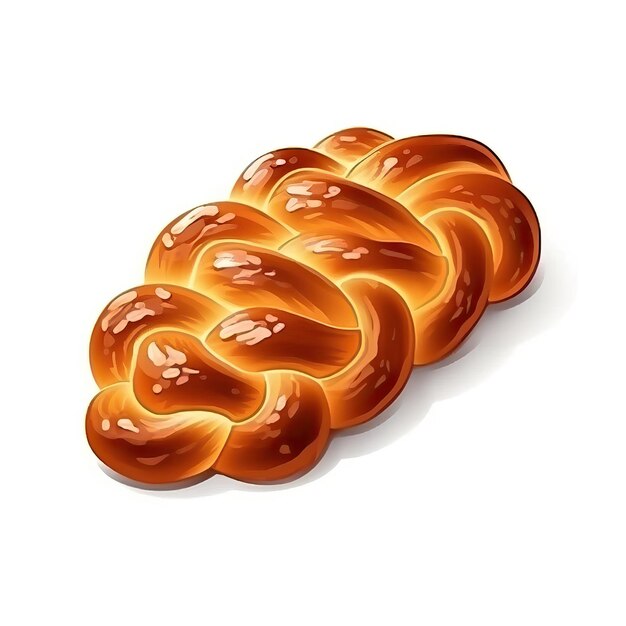 Design flat vector challah su sfondo bianco