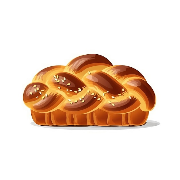 Vector flat design vector challah on white background