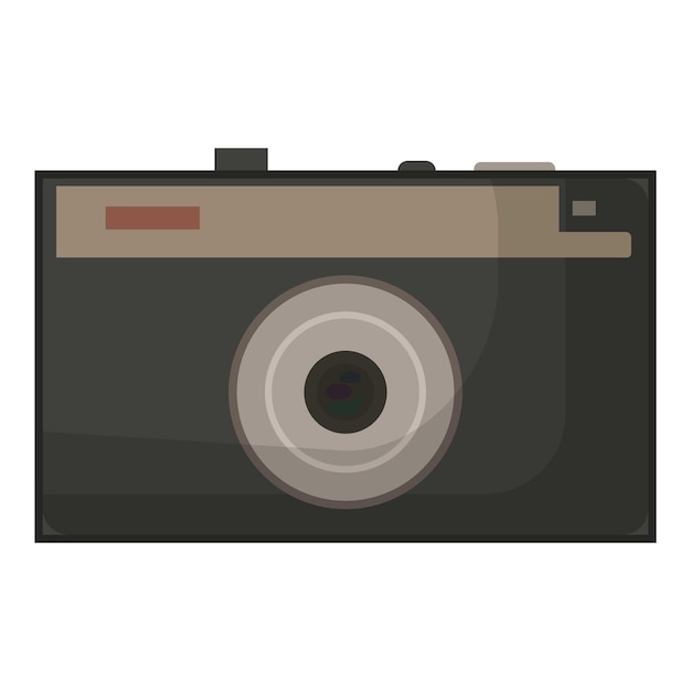 flat design vector of a classic film camera on a white background