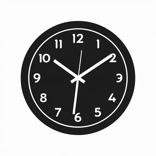 Vector flat design vector clock on white background