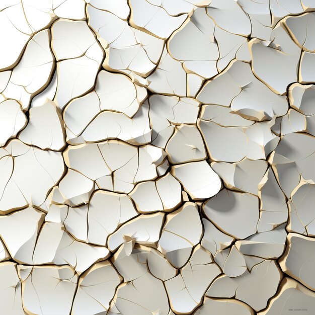 Vector flat design vector cracked surface vector on white backgrou