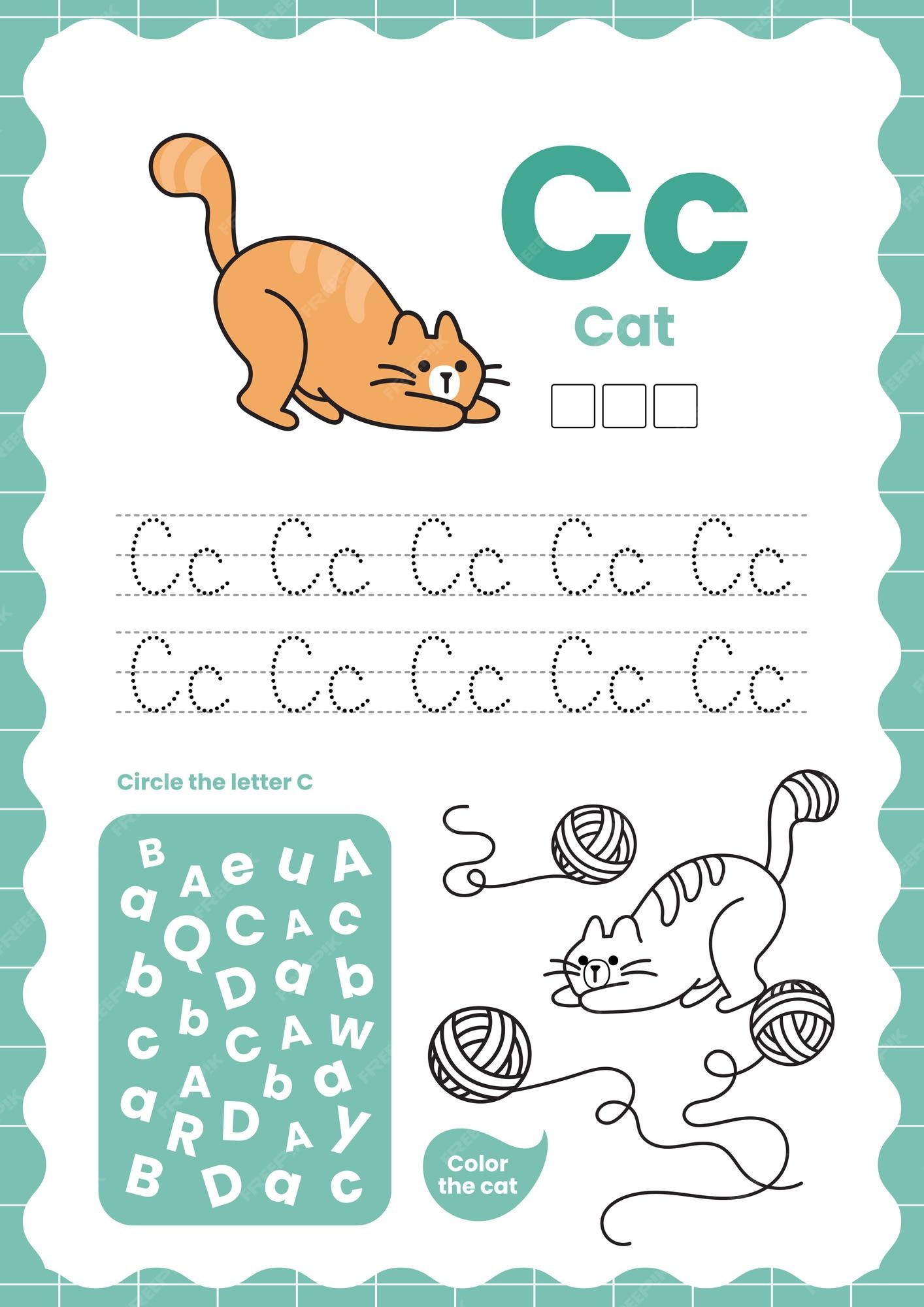 Letter Tracing book for kid: ABC Alphabet Coloring Book.: Handwriting  Practice Book A to Z For Kids : A Cat Cover Design. (Paperback)