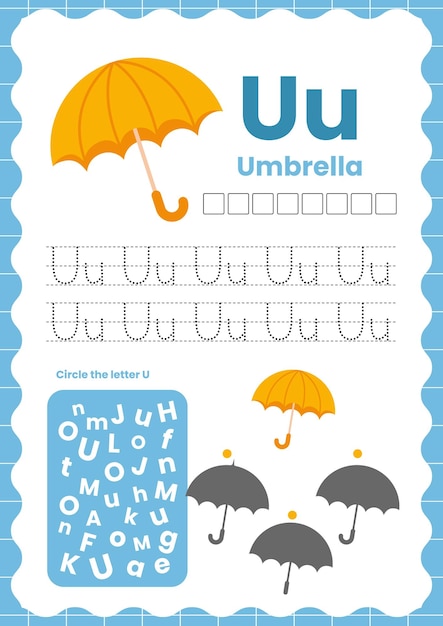 Design piatto vettoriale carino alfabeto colorato flashcard stampabile per attività per bambini