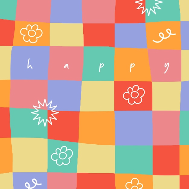 flat design vector cute colorful shape pattern background