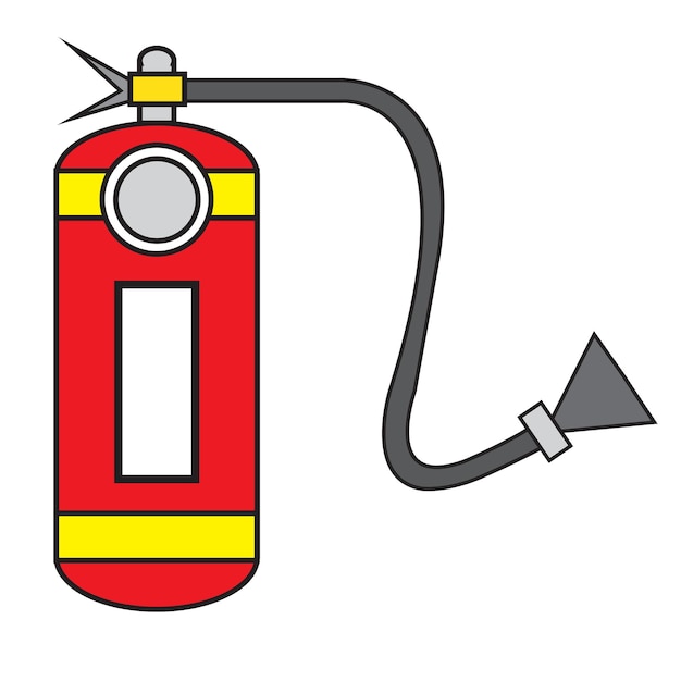 flat design vector fire tube illustration