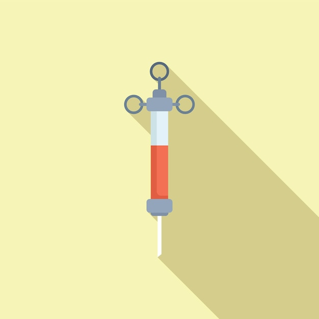 Vector flat design vector illustration of a syringe