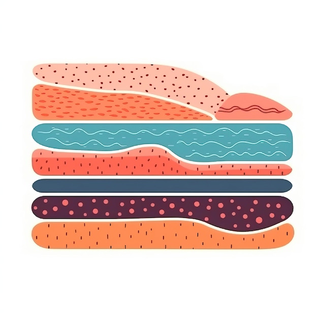 Flat Design Vector Integumentary System On White Backgr