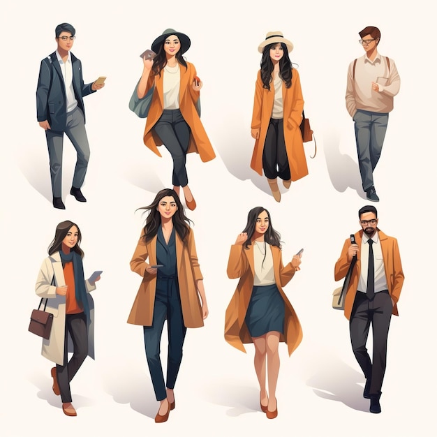 Flat Design Vector People Vector On White Background