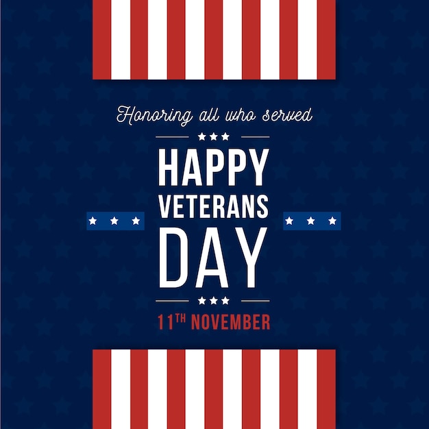 Vector flat design veterans day wallpaper