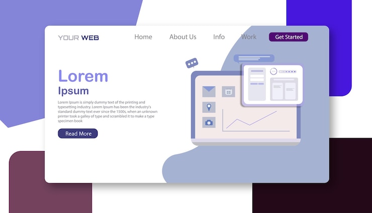 Vector flat design website landing page vector