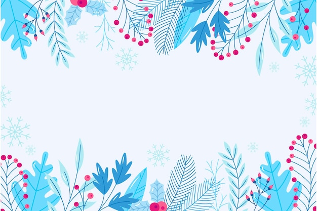 Vector flat design winter background