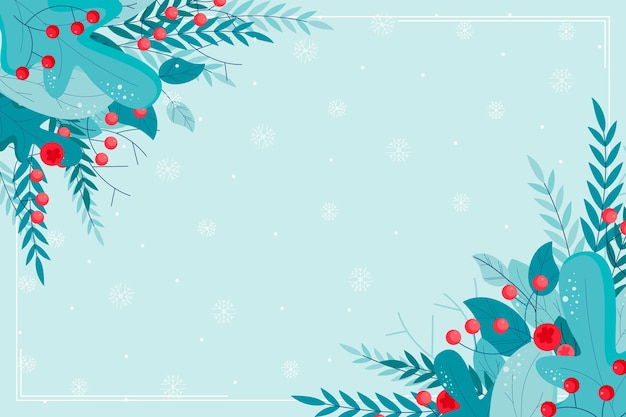 Vector flat design winter background