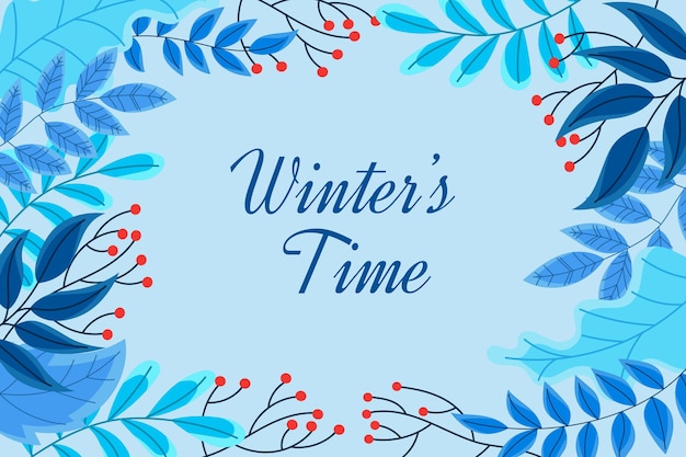 Vector flat design winter background