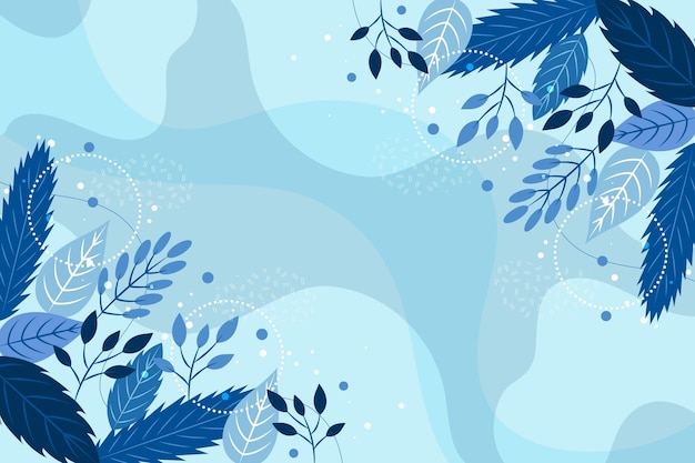 Flat design winter flowers wallpaper