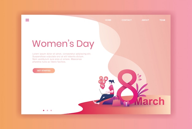 Design piatto women international day per sito web