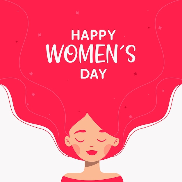 Flat design womens day illustration  vector