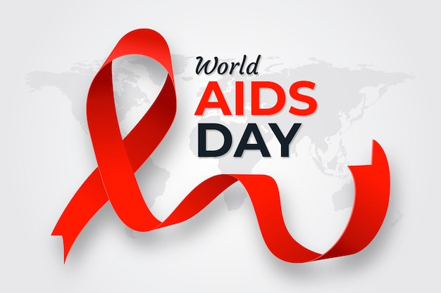 Vector flat design world aids day