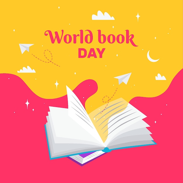 Flat design world book day