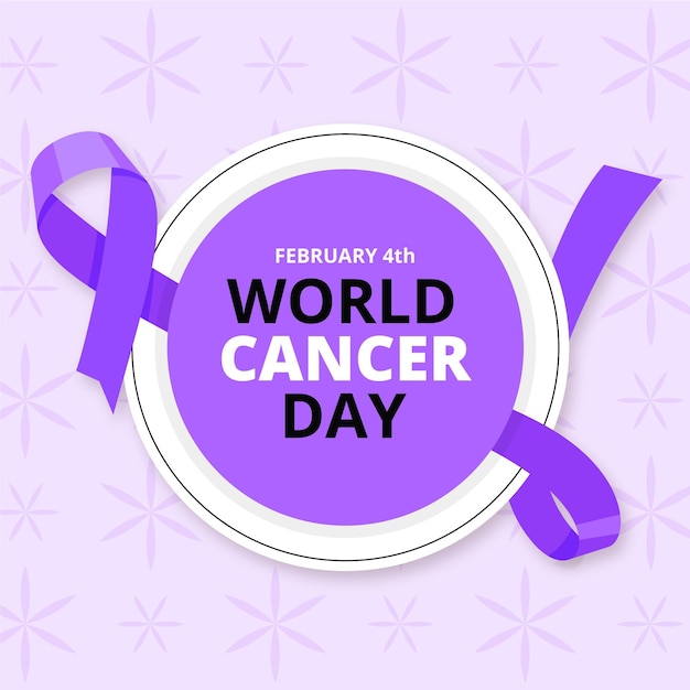 Flat design world cancer day