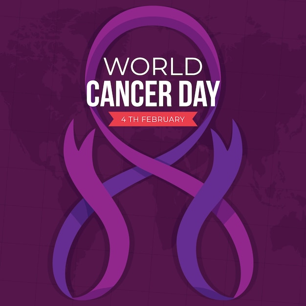 Flat design world cancer day