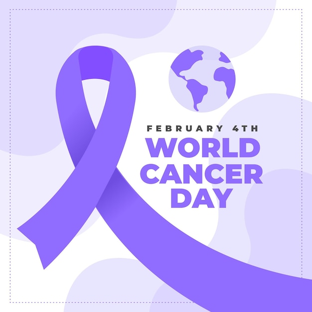 Vector flat design world cancer day