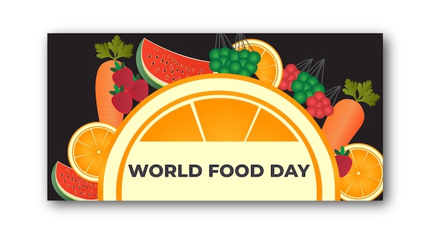 Flat design of world food day celebration