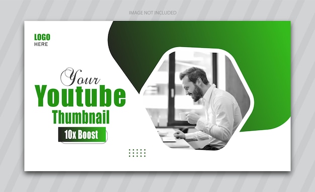 Flat design youtube thumbnail