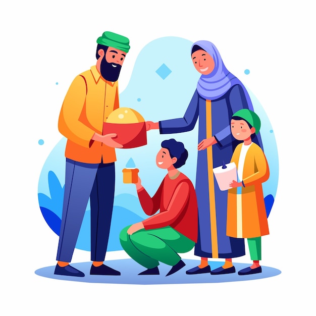 Flat design zakat concept illustration