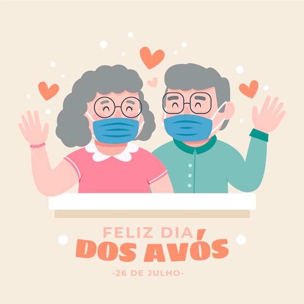 Vector flat dia dos avos illustration