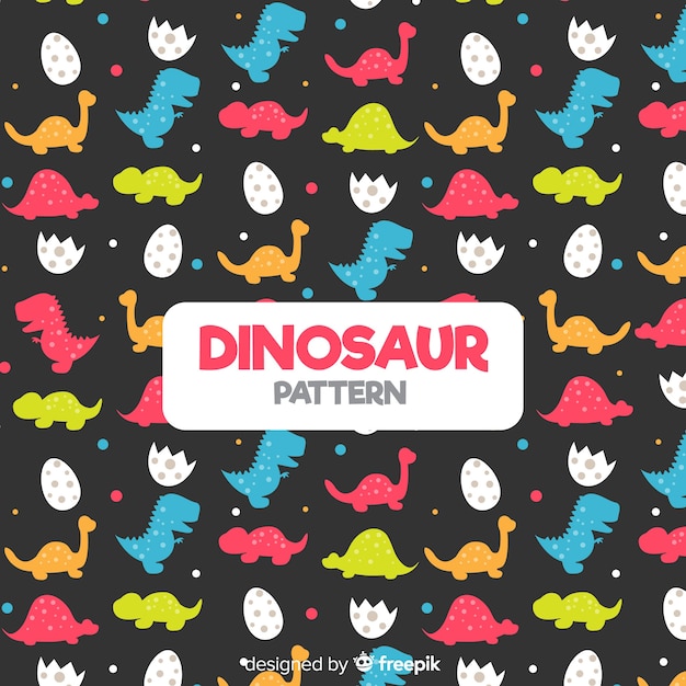 Flat dinosaur pattern