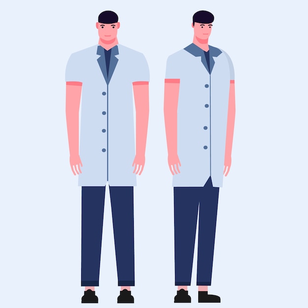 Vector flat doctor character illustration