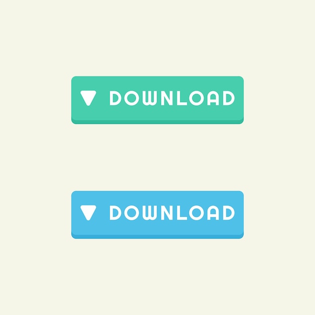 Flat download button