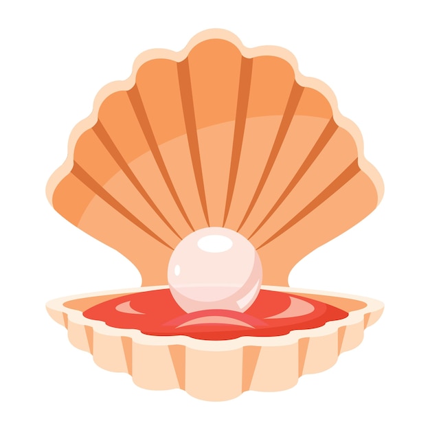 Flat Drawing Of A Clam