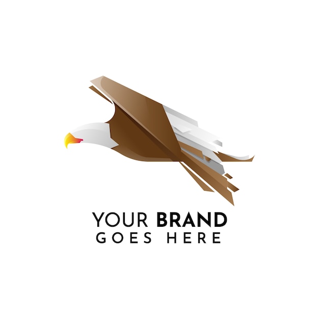 flat eagle logo template