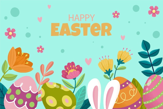 Flat easter background