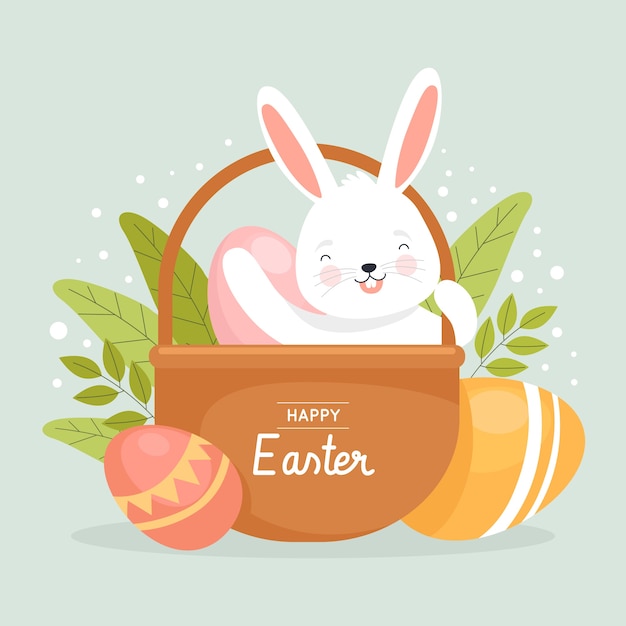 Flat easter illustration