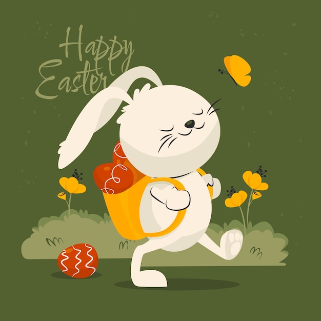 flat easter illustration
