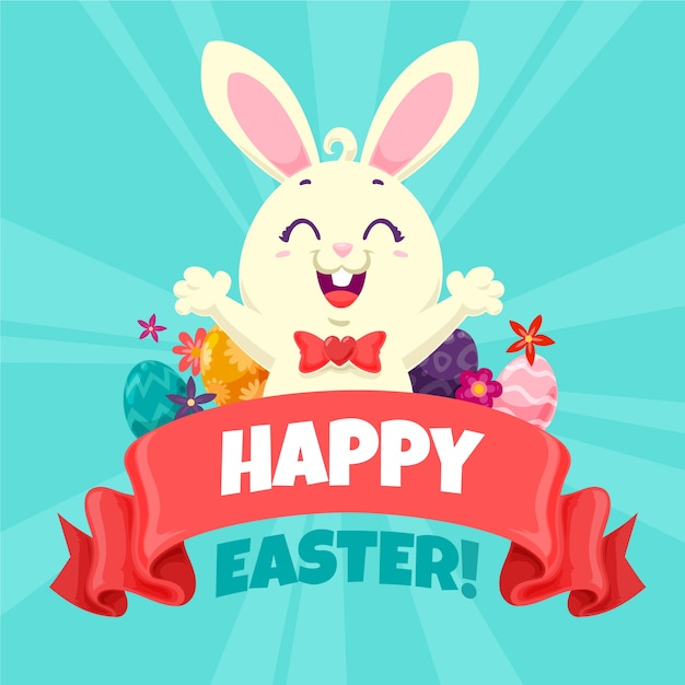 Vector flat easter illustration