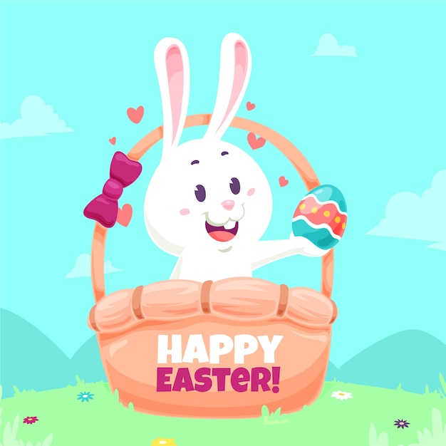 Vector flat easter illustration